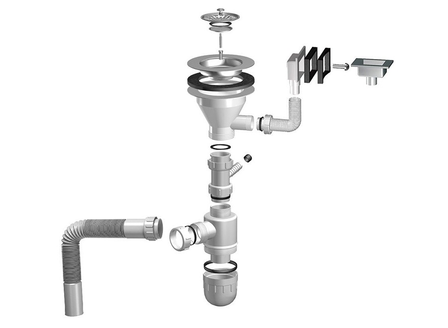 Как правильно собрать слив для раковины на кухне схема