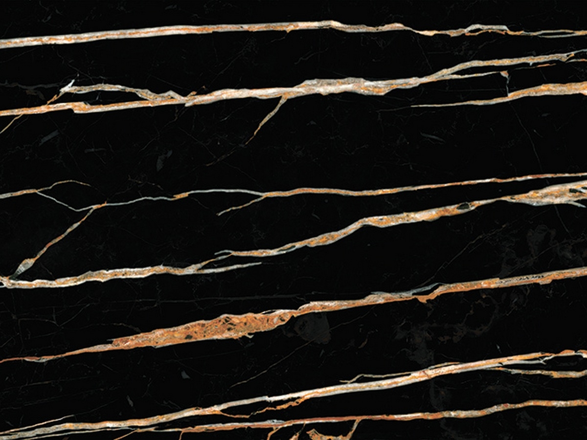 Фотообои чёрный мрамор с золотыми прожилками