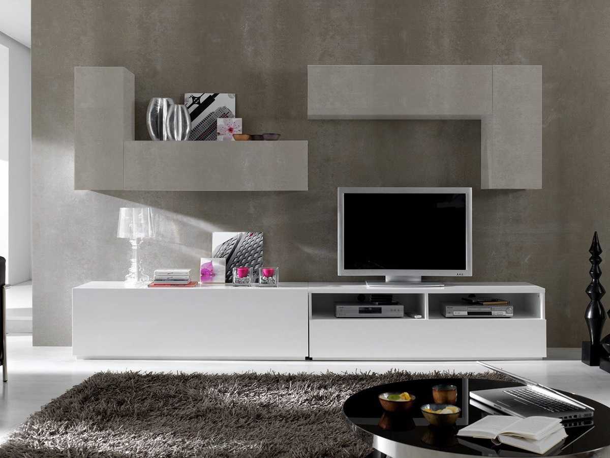 Под телевизор мебель в современном стиле небольшую гостиную