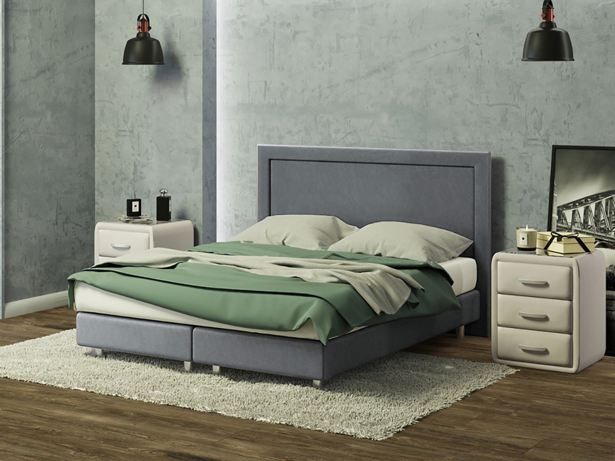 160-200 Кровать Boxspring Home Savana Grey (серый)