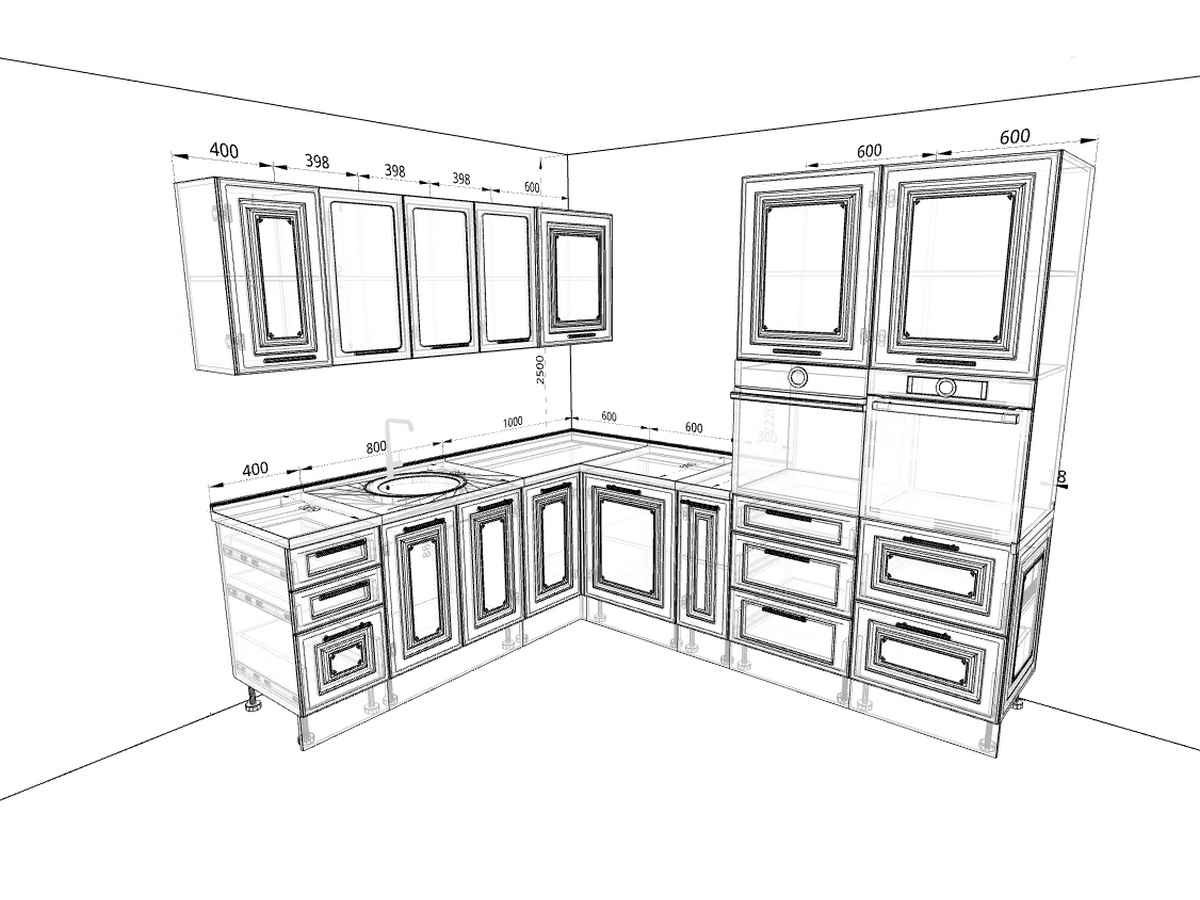 Шкафы для кухни глубина 50 см