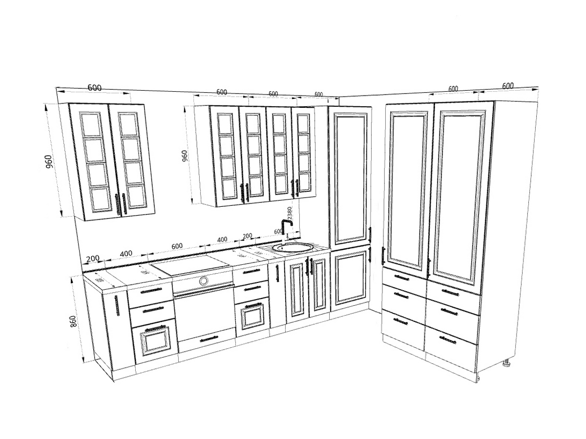 Кухня верона размеры шкафов