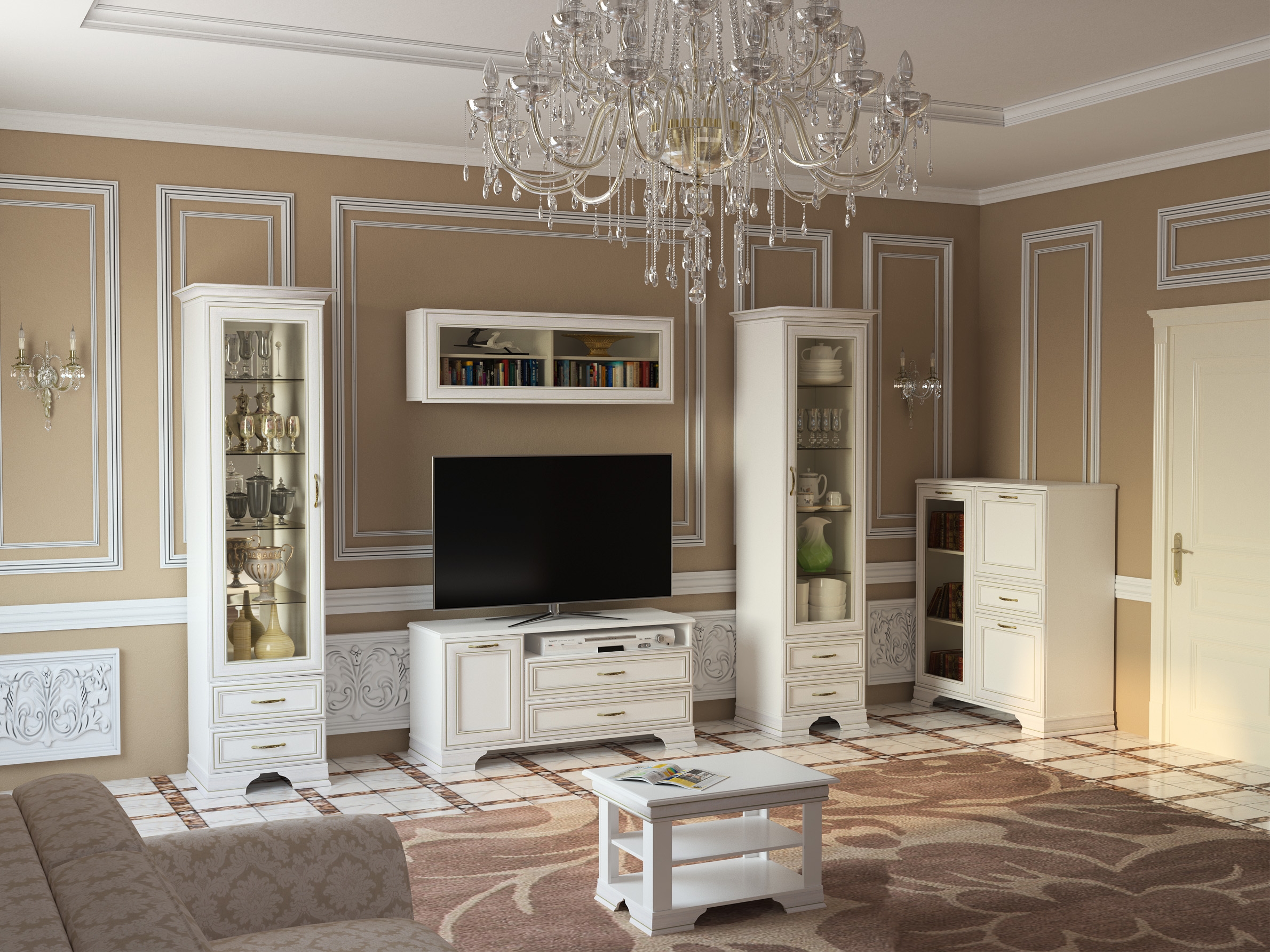 мебель белая в классическом стиле